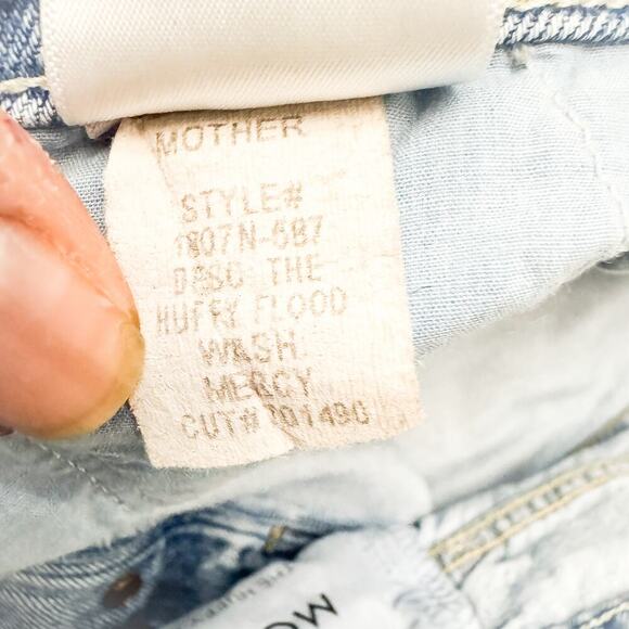 Mother Superior The Huffy Flood Mercy Button Fly Ripped Denim Jeans Size 28 - Picture 8 of 11